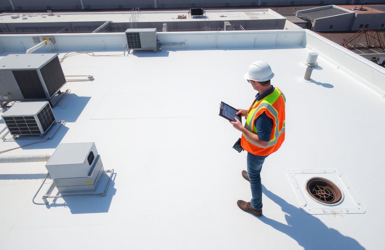 Low-slope roof observation